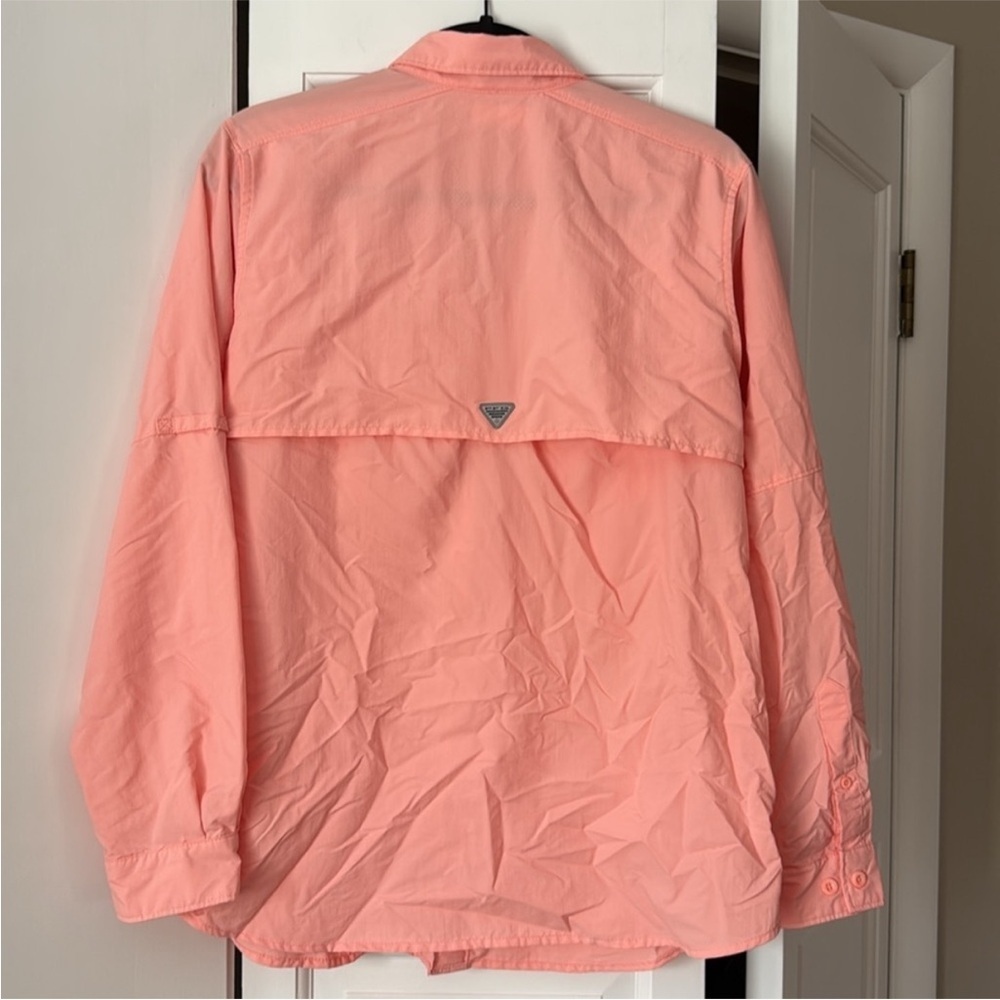 Columbia PFG Women’s Long Sleeve Fishing Shirt – Coral Pink – Size Large - Picture 2 of 3